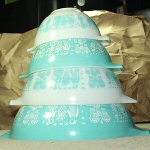 Vintage Pyrex Amish Butterprint Complete Set of 4 (444 / 443 / 442 / 441)